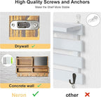 Key Holder for Wall, Mail Organizer Wall Mount with Key Hooks and Wallet Holder, Sunglasses Storage and Dog Leash Hanger, Dec