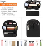 Surblue Backpack Organizer Insert Liner Hanging Travel Rucksack Purse and Handbag Insert Pocket, High-capacity Divider Foldab