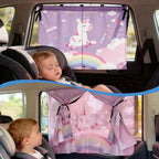 2 PCS Magnetic Car Window Shade for Baby,Easy Installation Side Window Sunshades, Universal Fit for Most Cars Friendly Automotive Interior with Cartoon Patterns -for Baby