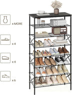 YATINEY 8 Tier Shoe Rack, Large Capacity Shoe Storage Organizer Holds 32 Pairs, Sturdy and Stable, for Entryway, Hallway, Clo