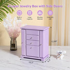 Emfogo Musical Jewelry Box for Girls, Large Kid Music Box with Ballerina for Birthday Bedroom Decor, 5 Layer Girl Jewelry Gif