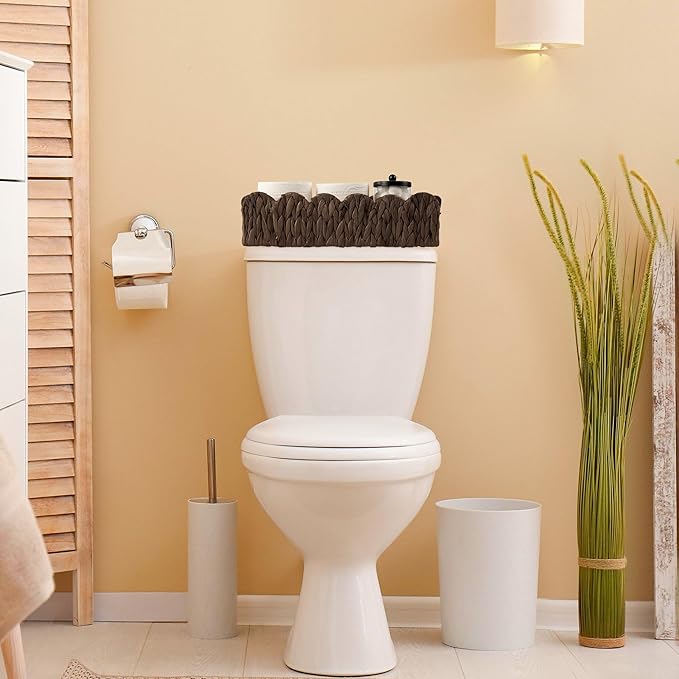 Toilet Paper Storage Basket Bathroom Counter Organizer Wicker Baskets for Organizing Cute Basket for Bedroom Nursery Room Kit