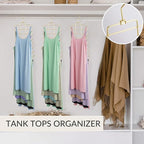 ZEDODIER 3 Pack Tank Top Hanger Space Saving, Bra Hangers for Closet Organizer, Hanging Bra Organizer Tank Tops Holder with 2