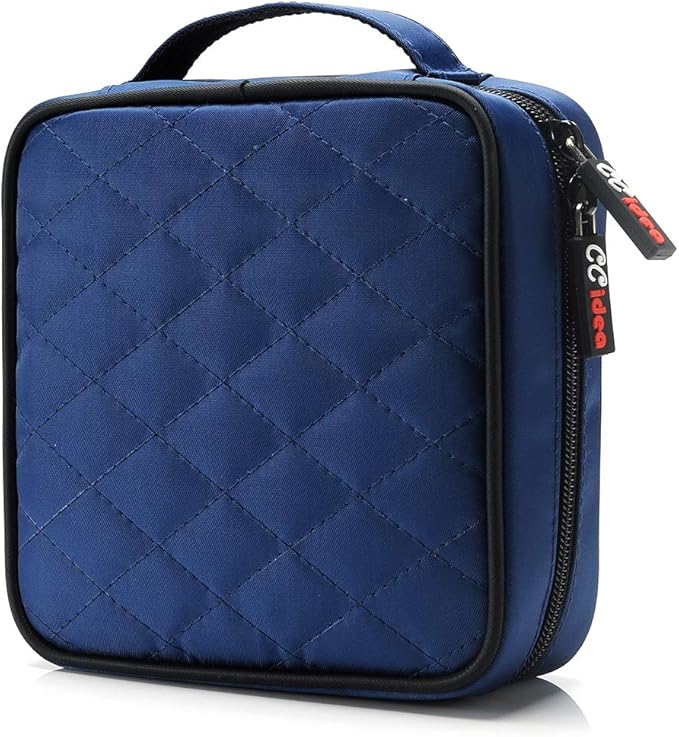 CCidea 40 Capacity CD/DVD Case Holder Portable Disc Wallet Storage Binder Nylon Cd Bag (Blue)