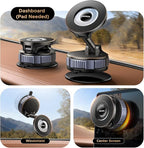 UGREEN Car Phone Mount for MagSafe [22xN52 & 80 LBS] 3600gf Magnetic Phone Holder Vacuum Suction with 360°Rotatable Dashboard Windshield Compatible with iPhone 17 16 15 14 13 12 Plus Pro Max Series