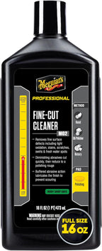 Meguiar’s M0216 Mirror Glaze Fine-Cut Cleaner, Versatile, Swirl-Free Auto Scratch Remover Used for Polishing Car Paint, Works on All Glossy Paint Finishes, 16 Oz