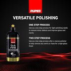 RUPES 9.DAFINE Pack of 6 1000 ml Yellow D-A Fine High Performance Fine Polishing Compounds for Car Detailing & Removing Scratches | High Performance | Micro-Abrasive Technology | Reduces Oxidation