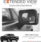 Custom GMC Sierra Blind Spot Mirrors - Compatible With 5th Gen Factory Mirrors With BSM | NXTGEN Extended View (2 Pack)
