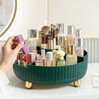 Anyoifax Makeup Perfume Organizer Tray with Divider 360 Degree Rotating Lazy Susan Skincare Lotion Organizer Spinning Cosmeti