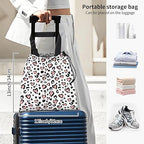 Car Trash Bag Large Hanging Can for Back of Seat, Cute Waterproof Car Garbage Bag for Vehicle, Travelling, Outdoor Pink Leopard Heart