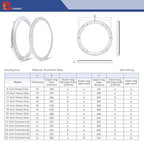 TamBee 18 Inch Lazy Susan Hardware Kit - Heavy Duty Aluminum Turntable Bearing with Metal Rotating Ring Mechanism Lazy Susan 
