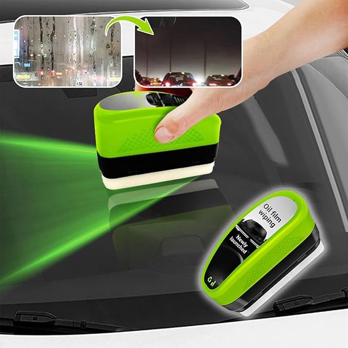 Car Windshield Cleaner, 120ml Reusable Automotive Oil Film Cleaning Brush - Preserve Clarity, Immediately See the Effects,Per