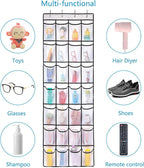 REGELETO 2 Pack 28 Pocket Over the Door Shoe Organizer, Hanging Shoe Rack for Door Large Capacity Shoe Organizer Holder with 