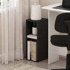 Furinno Fulda Book Shelf, 2-Tier Narrow Bookshelf, Bookcase with 8-in Width Storage Shelf, 9.3 x 7.9 x 21.2, for Living Room,