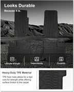 KIWI MASTER Floor Mats for 2007-2013 Jeep Wrangler JK 4-Door, OEM Replacement 82210166AC, Custom Fit All Weather Car Mats, Heavy Duty TPE Floor Liners, Front & Rear 2 Row, Black