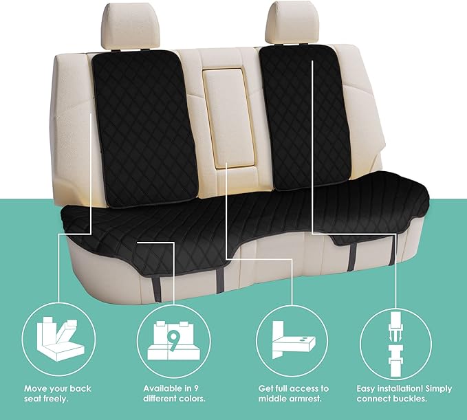 FH Group Car Seat Cushion Neosupreme Automotive Seat Cushions - Universal Fit, Rear Car Seat Cushion, Car Seat Cushions With 