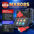 Autel Scanner MaxiCheck MX808S, 2026 US Ver. of MaxiCOM MK808S/ MK808Z, Bidirectional 11OS as MX900 MK900 MK900BT, 3000+