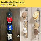 10Pack Over The Door Hat Organizer for baseball caps | Multi-Functional Baseball Hat Rack for Closet | Wall Mounted Hat s tor