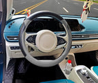 Fashion Cat Ear Leather Steering Wheel Cover Women Girl 15"(38cm) Universal Fit Auto D Shaped Leather Steering Wheel Covers (