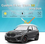 KMF 10pcs Thicken Sun Shades Custom Fit for BMW X5 Accessories 2019-2025 2026, Full Car Window Covers Sunshade for Windshield Side Rear, UV Block Protecting Privacy for Car Camping Blackout Outdoor