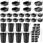 Sieral 64 Pieces Pegboard Bins Pegboard Cups with Hooks and Loops Peg Hooks Assortment Organizer Accessory for Organizing Acc