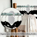 20 Pack Clothing Rack Size Dividers Blank Closet Separators for Clothes Baby Closet Size Divider Hooks Wardrobe Large Hangers