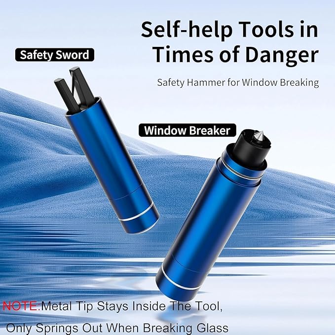 HHXS Window Breaker Seatbelt Cutter, 2026 Upgraded Safe Hammer Glass Breaker Under Water, Emergency Escape Tool for New Car S