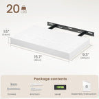 Vivelove 16 X 9 Floating Shelves,Wall Shelves with Invisible Brackets, 1.5” Thick Floating Shelves for Bathroom, Bedroom, Liv