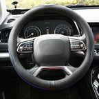 Rueesh Microfiber Leather Steering Wheel Cover Anti-Slip Matte Finish Auto Car Wheel Cover Universal 15 Inch Wheel Cover for 