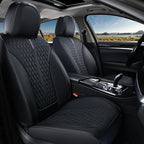 Coverado Car Seat Covers Full Set, 5 Seats Luxury Nappa Leather Seat Covers for Cars, Car Seat Cover Waterproof, Front and Ba