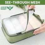 BAGAIL 6 Set Ultralight Compression Packing Cubes Packing Organizer for Travel Accessories Luggage Suitcase Backpack