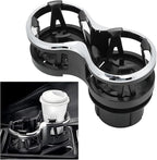 Car Cup Holder Expander 2-in-1 Drink Holder Extender Dual Cupholder Expander Organizer for 12-16oz Cups Cans Milk Ashtray