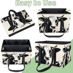 Reusable Grocery Bags Heavy Duty Shopping Bags Foldable Large Tote Bags with Long Handles & Hard Bottom