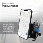 Grip Cradle Car Phone Mount – Universal Compatibility, 360° Rotation, 2 Mounting Options, Hands-Free Convenience for Phones - Multi-Angle Adjustable Suction Cup