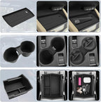 BIBIBO for 2025 Subaru Forester Center Console Organizer 2025 2026 Subaru Forester Console Armrest Tray+Cup Holder +Wireless Charging Mat 2025 Forester Insert Organizer 2025 Forester Accessories