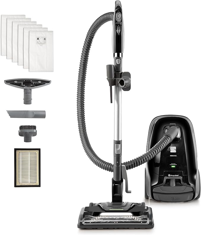 Kenmore BC3006 400 Series Pet Friendly Lightweight Bagged Canister Vacuum Cleaner 2-Motor Design with Hair Eliminator Brushro