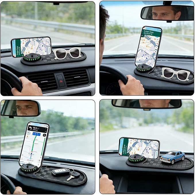 Multifunctional Car Anti-Slip Mat, Multifunction Car Anti-Slip Mat, Multi Function- Universal Non-Slip Dashboard Pad to Secur
