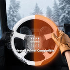MEWANT Hand Stitch Steering Wheel Cover for Chevy Silverado 1500 2500 3500 1999-2002 Tahoe Suburban 1998-2002 Astro Blazer S10 Kodiak C/K White Black Faux Leather Custom-Fit Anti-Slip Interior Wrap