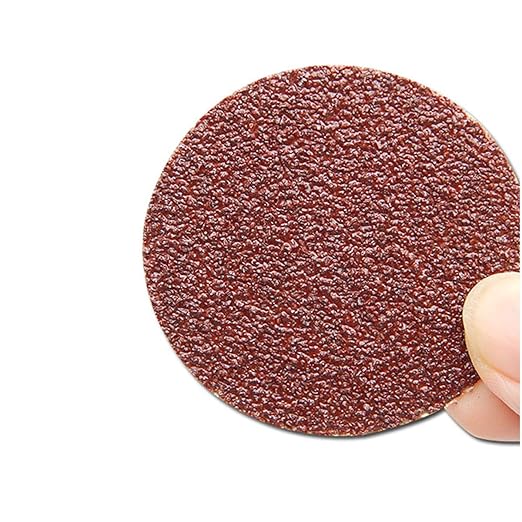 50PCS 3 inch Roll Lock Sanding Disc, VÉZAAR Quick Change Discs 24 36 60 80 120 Grit Assortment Die Grinder Accessories with 1