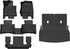 LASFIT Floor Mats&Trunk Mat&Backrest Mat For Lincoln Aviator 2020-2026 (Only Fit 6 seats seond row without center Console), TPE Aviator All Weather Floor Liners, 3 Rows&Cargo&Seatback for Aviator mats