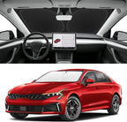 Custom Fit Windshield Sun Shade for Kia K5 2021-2026, Blocks UV & Heat, Front Window Sunshade Accessories, Easy Fold & Store Keep Your Car Cooler