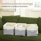 Large Storage Baskets- 15x11x10 inch Storage Bins for Shelves and Closet Organizing, Foldable Fabric Bin for Home Organizatio