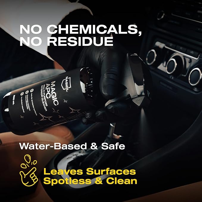 Nasiol Magic APC – All Purpose Cleaner, Ready-to-Use, Versatile Interior Cleaning, Removes Stains, Dirt, Grease, and Oil, Ple