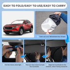 Sun Shade Sunshade for Mazda CX-30 2019-2024 2025 2026 Windshield Cover, 4-Layers Sun Shield 250T Silver Sun Visor Foldable Window Shade for CX30 Blocks UV Rays Car Accessories