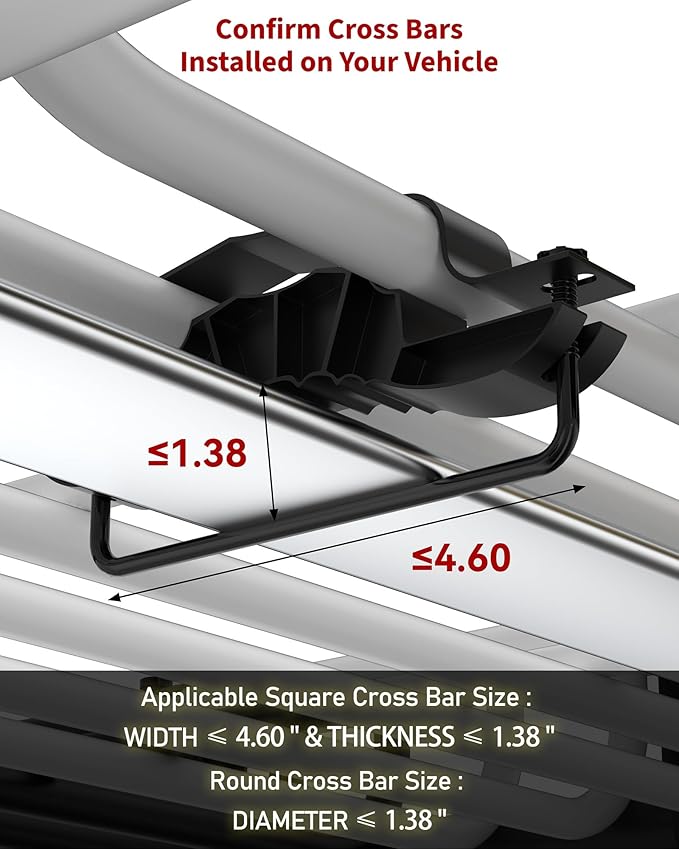 DEXSO 46" x 36" Universal Roof Rack Basket, 200 Lbs Capacity Rooftop Cargo Carrier Basket, Heavy Duty Luggage Holder Rack for SUVs, Trucks, Vehicles