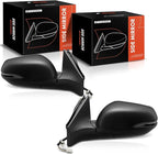 A-Premium Pair (2) Driver and Passenger Side Power Door Mirror - Compatible with Honda CR-V CRV 2017-2022 - Heated Manual Folding Black Outside Rear View Mirror w/Turn Signal Blind Spot Detection