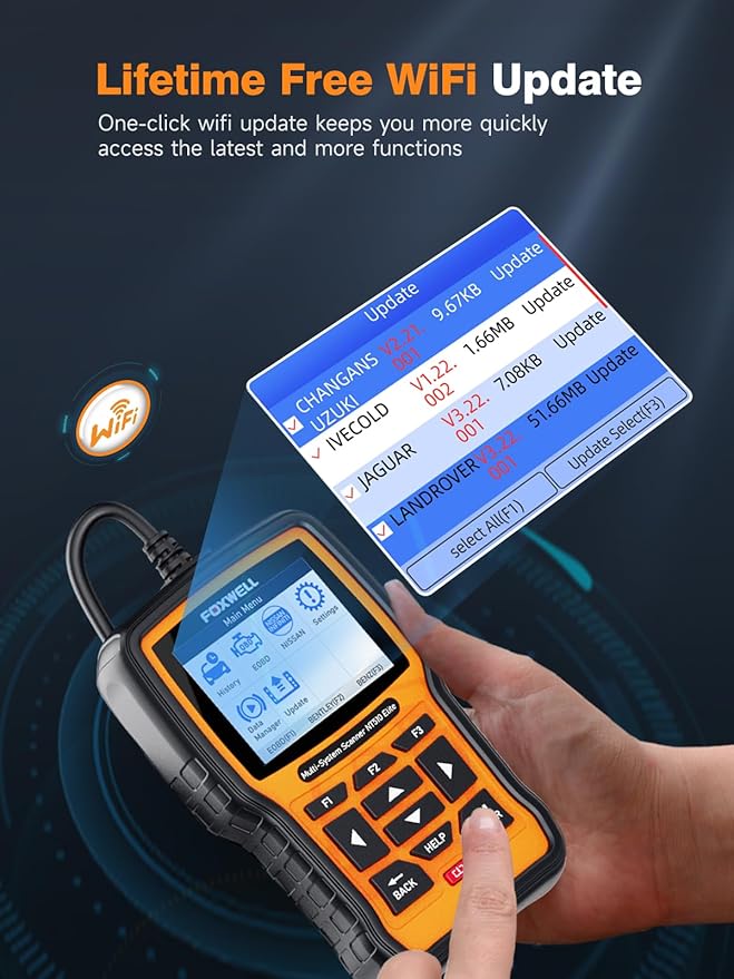 FOXWELL NT510 Elite Bi-Directional Scan Tool Fit for Mercedes-Benz Sprinter Smart Maybach, Full System Diagnostic Scan Tool