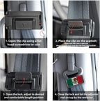 2PCS American Flag Car Seatbelt Adjuster car Universal Car Seat Belt Pads Cover (MFXICO Flag)