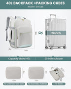 LOVEVOOK Travel Backpack for Women & Men 40L,Airline Approved Carry On Backpack Travel Essentials,TSA Carry on Luggage,Waterp