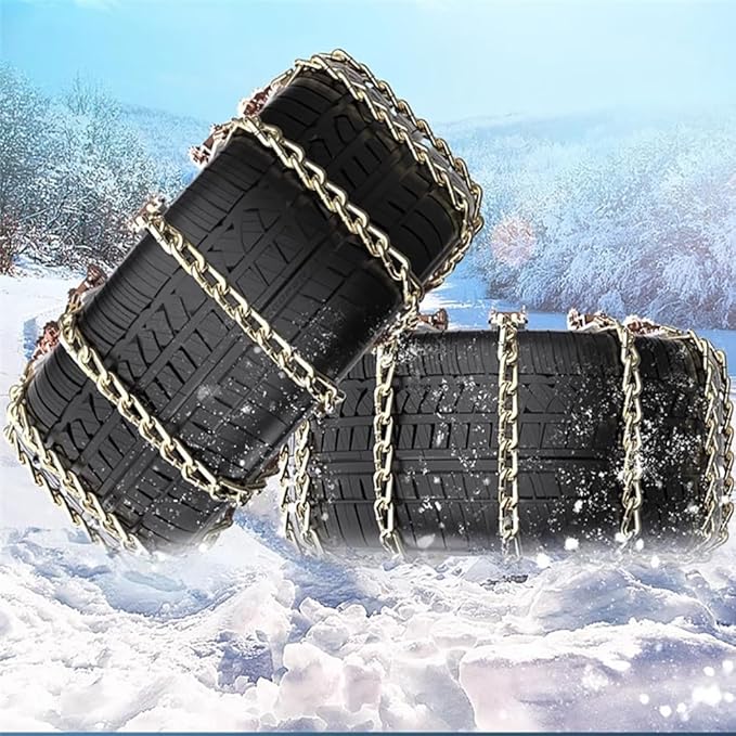 10 Piece Set Tire Chains,Snow Chains For Car SUV Pickup Trucks(175-275mm),Adjustable Universal Emergency Anti-Skid Thickening